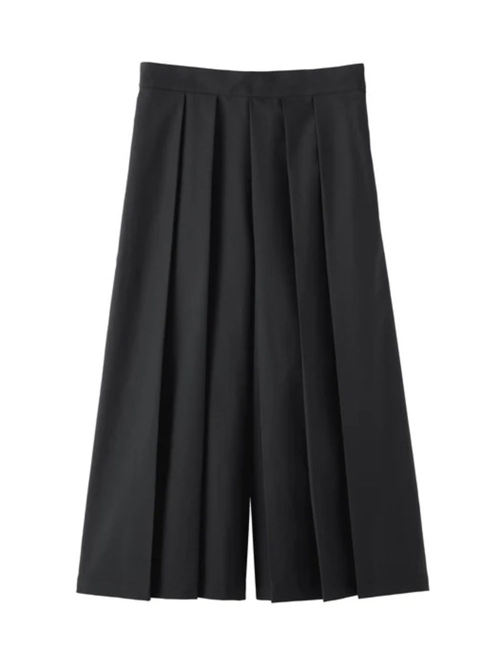 Muji Hakama Black Wide-Leg Pleated Culotte Pants Viral